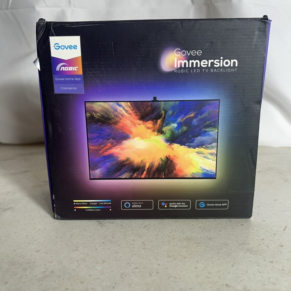 NEW in Original Box GOVEE Immersion RGBIC LED TV Backlight - H6199D1